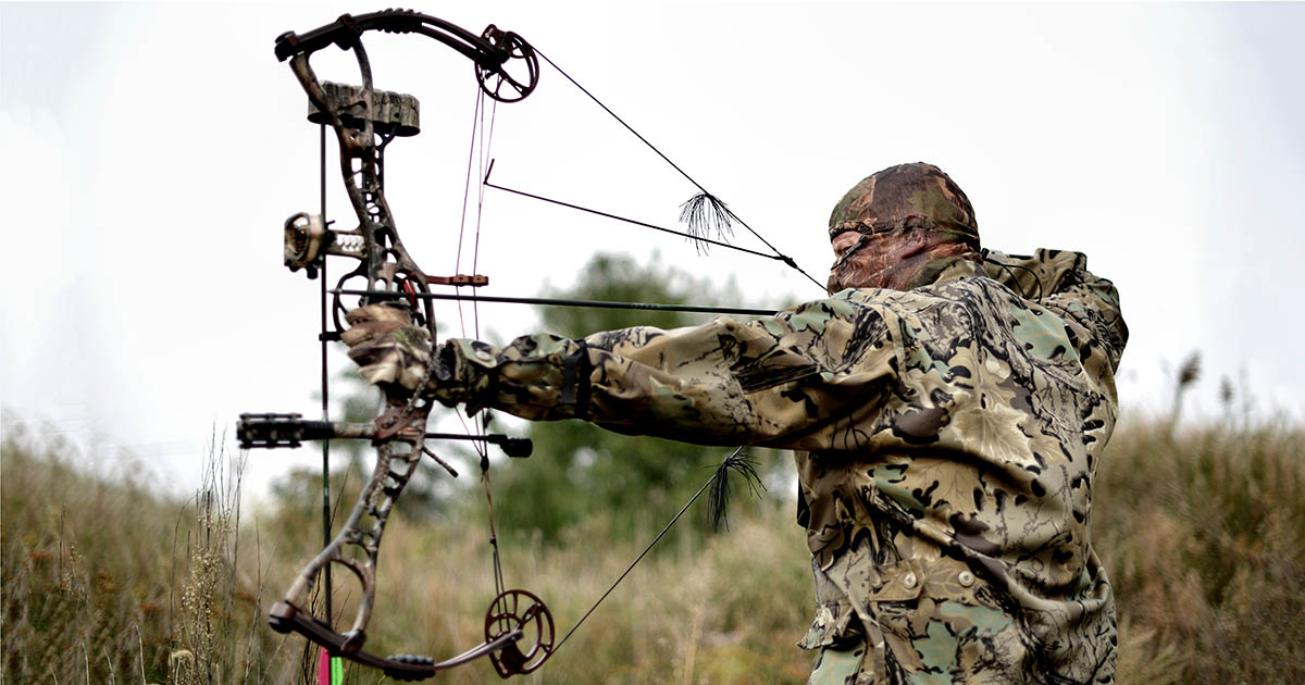Bow hunter weraing camo clothing washed with scent free detergent