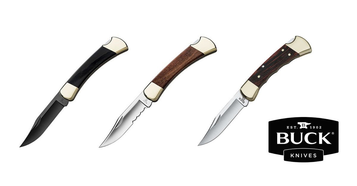 Your Guide to Buck Knives 110 Knife Handles including cherry wood and American Oak