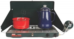 The Coleman classic two burner camp stove is popular for good reason.